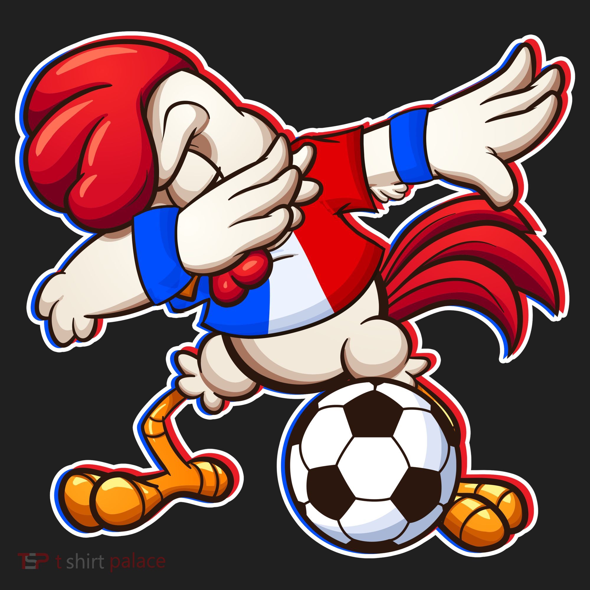 Dabbing French Soccer Rooster Tumbler