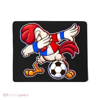Dabbing French Soccer Rooster Mousepad