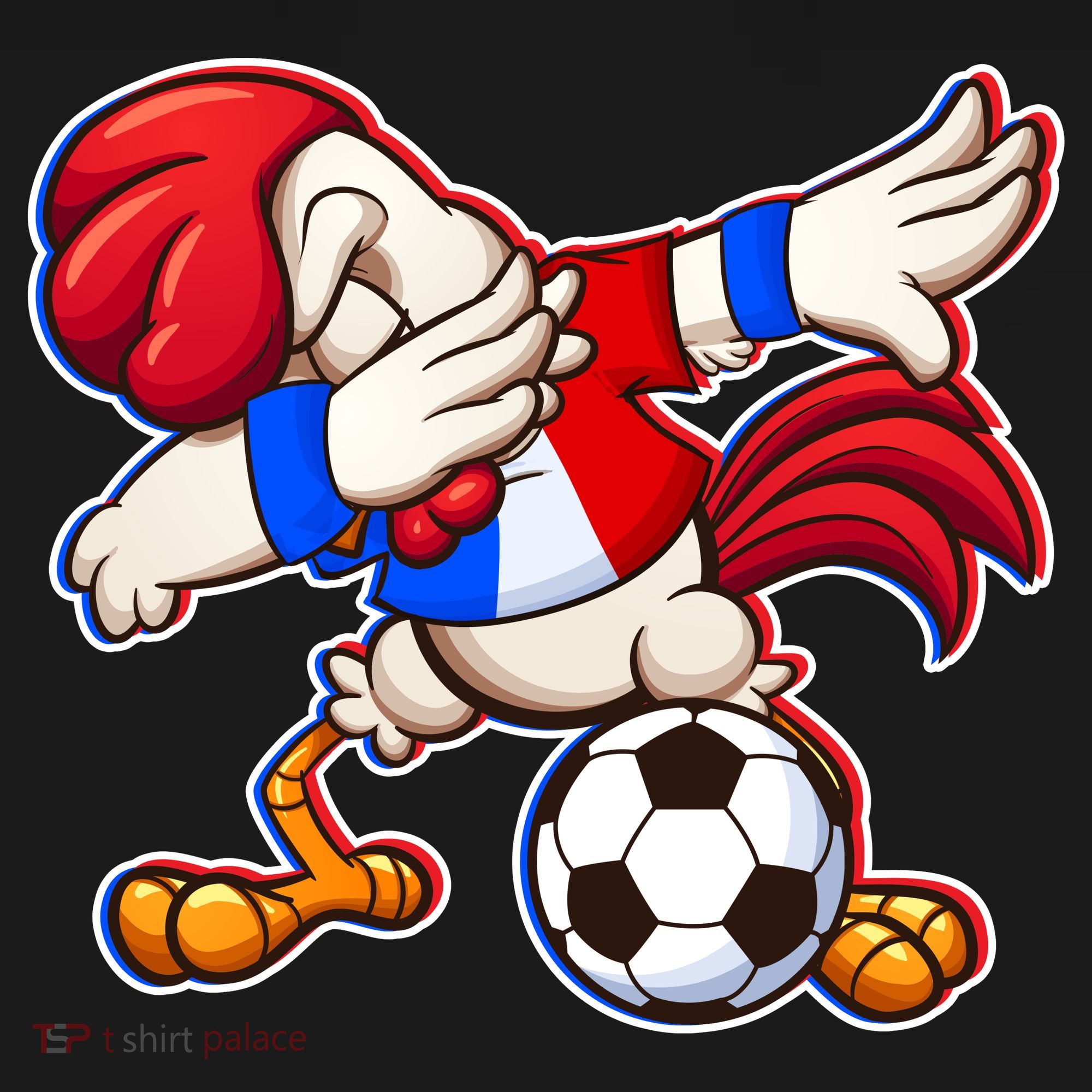 Dabbing French Soccer Rooster Mousepad