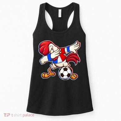 Dabbing French Soccer Rooster Women's Tank Top