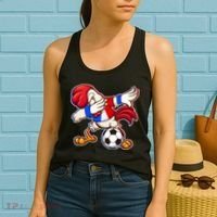 Dabbing French Soccer Rooster Women's Tank Top thumb 2