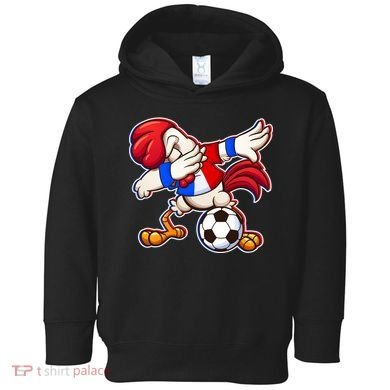 Dabbing French Soccer Rooster Toddler Hoodie