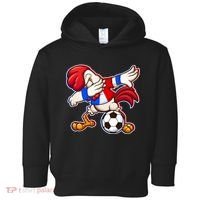 Dabbing French Soccer Rooster Toddler Hoodie thumb 0