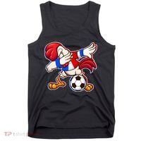 Dabbing French Soccer Rooster Tank Top thumb 0