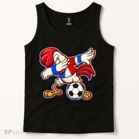 Dabbing French Soccer Rooster Tank Top thumb 2