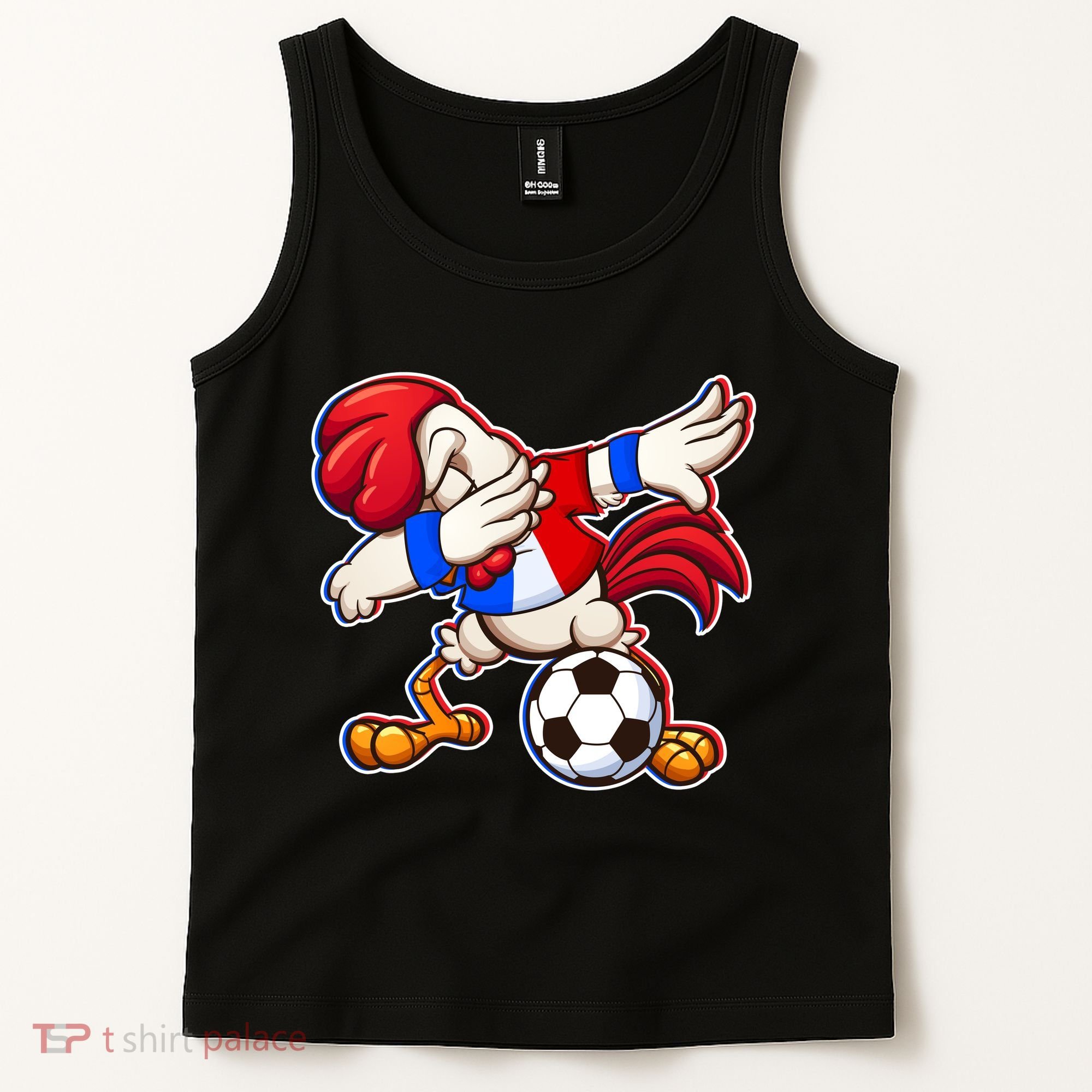 Dabbing French Soccer Rooster Tank Top