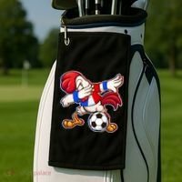 Dabbing French Soccer Rooster Golf Towel thumb 2