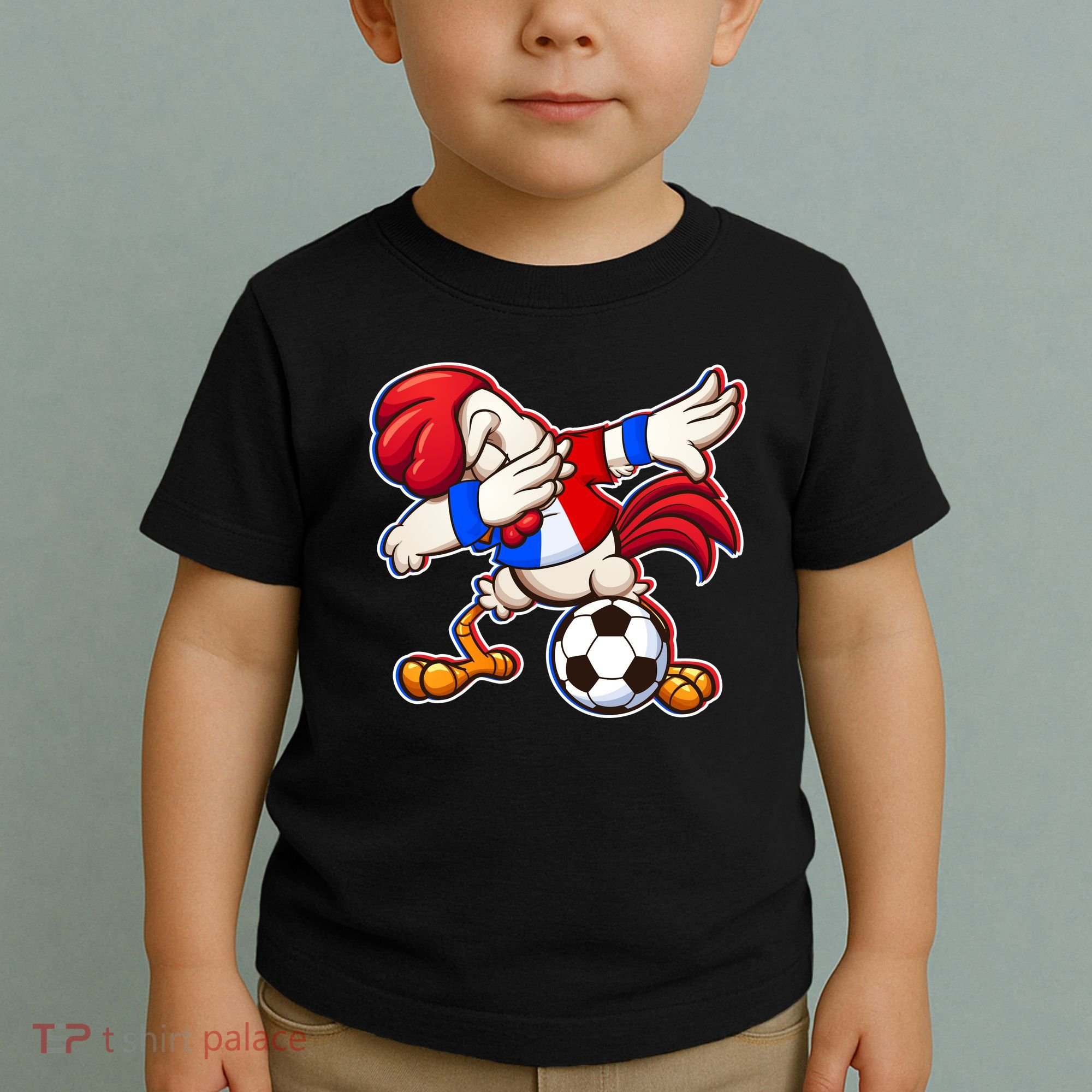 Dabbing French Soccer Rooster Toddler T-Shirt