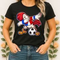 Dabbing French Soccer Rooster Women's T-Shirt thumb 2