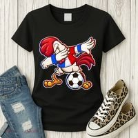 Dabbing French Soccer Rooster Women's T-Shirt thumb 3