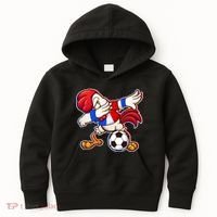 Dabbing French Soccer Rooster Kids Hoodie thumb 0