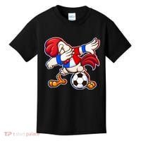 Dabbing French Soccer Rooster Kids T-Shirt thumb 0