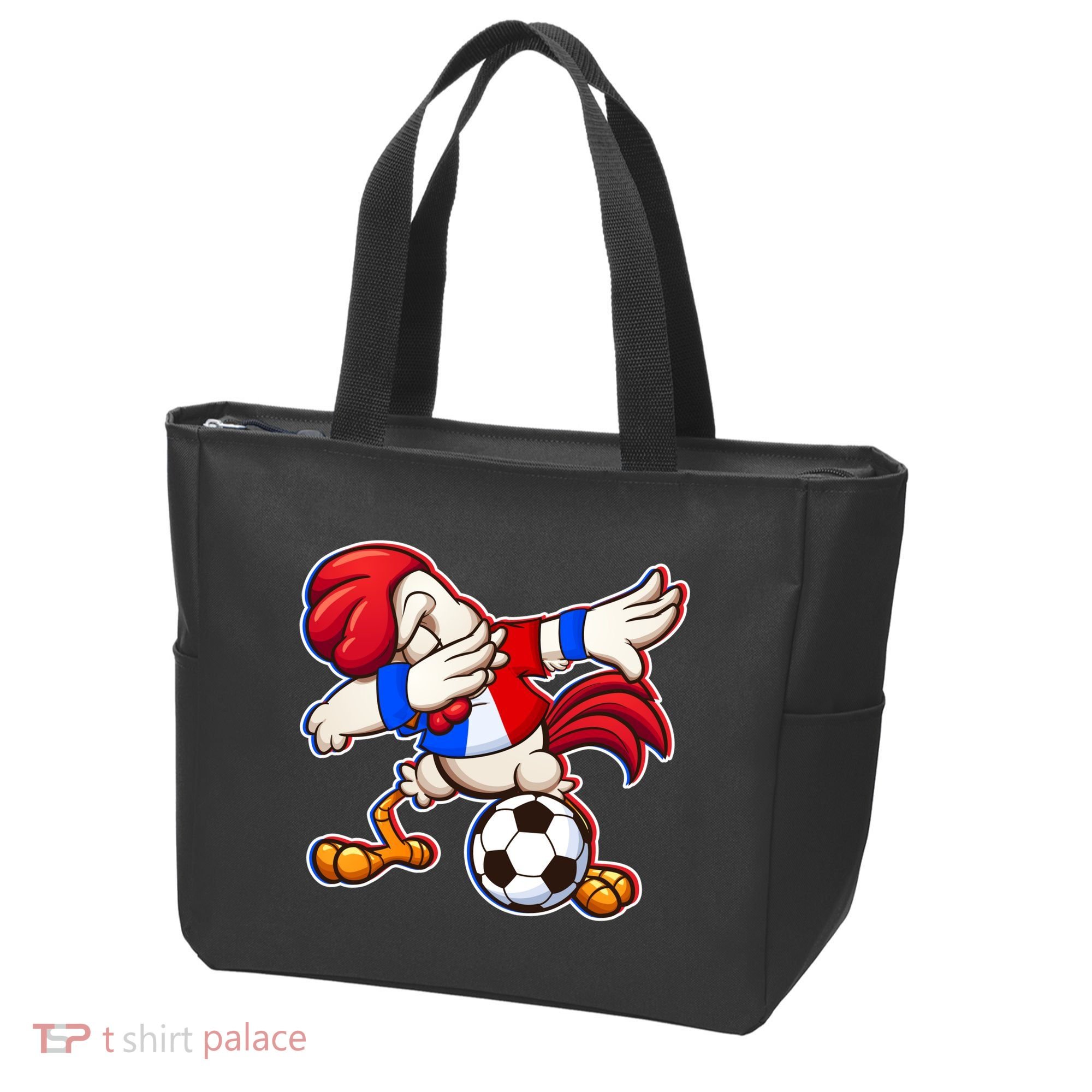 Dabbing French Soccer Rooster Tote Bag