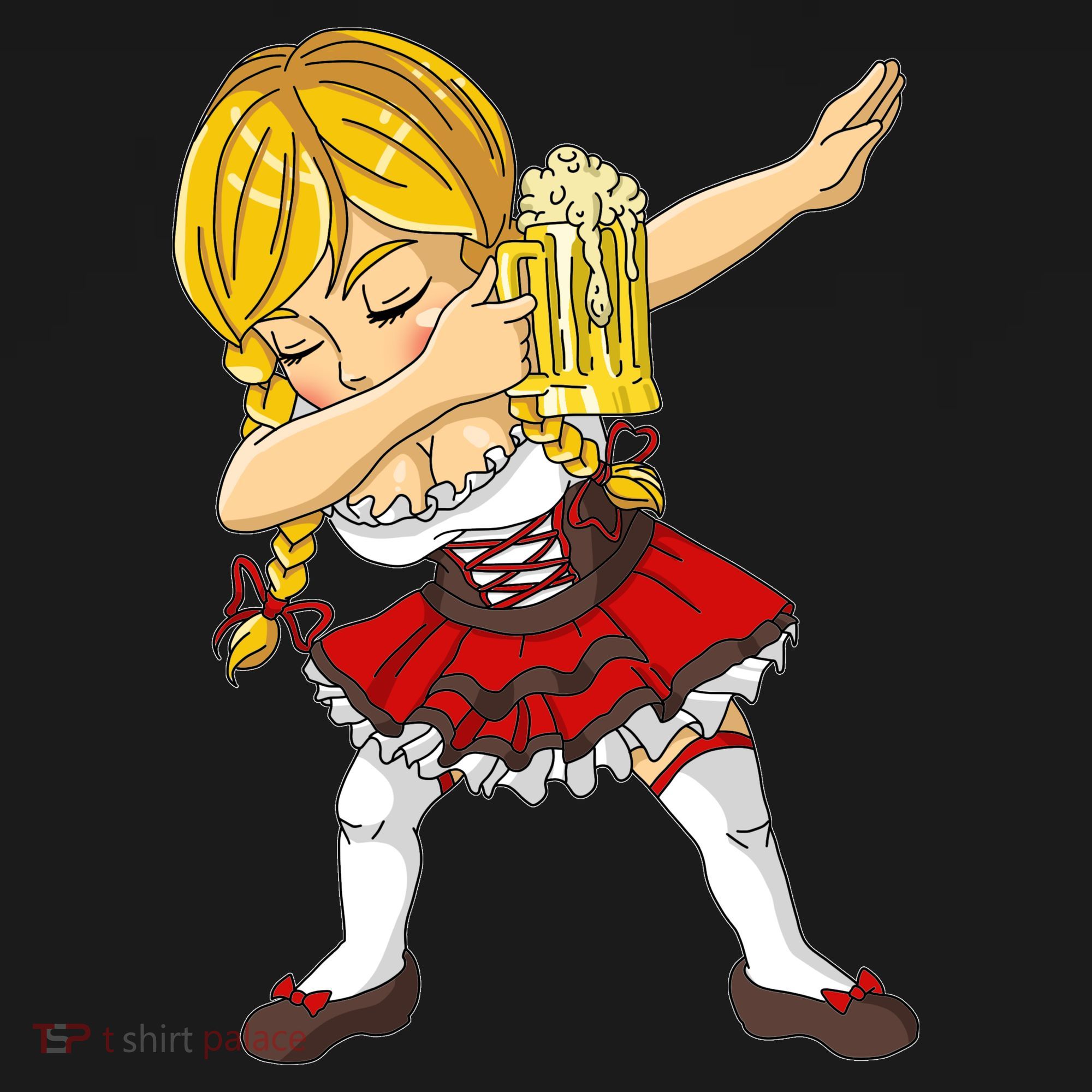 Dabbing German Girl Oktoberfest Baby Bodysuit