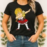 Dabbing German Girl Oktoberfest Women's T-Shirt thumb 2