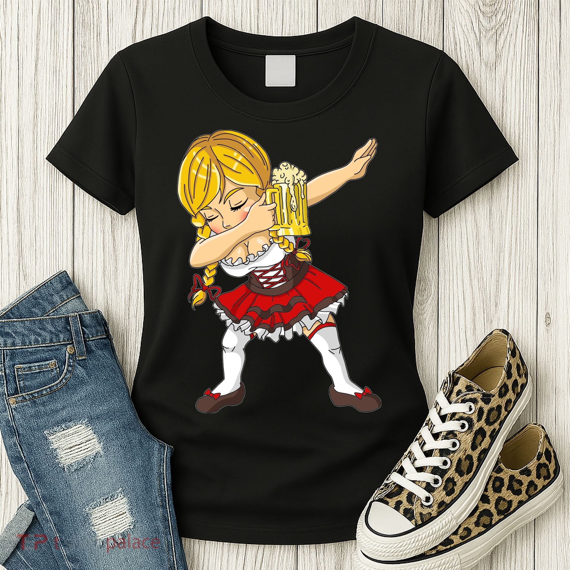 Dabbing German Girl Oktoberfest Women's T-Shirt