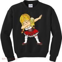 Dabbing German Girl Oktoberfest Kids Sweatshirt thumb 0