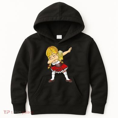 Dabbing German Girl Oktoberfest Kids Hoodie