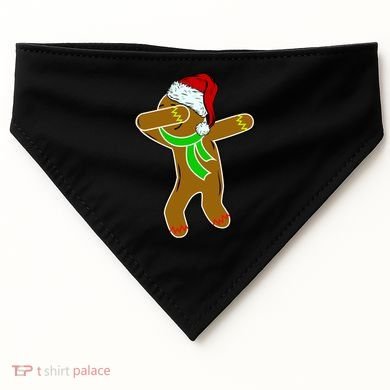 Dabbing Gingerbread Man USA-Made Doggie Bandana