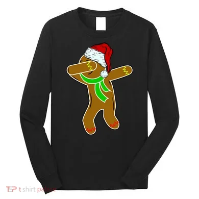 Dabbing Gingerbread Man Long Sleeve Shirt