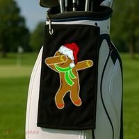 Dabbing Gingerbread Man Golf Towel thumb 2