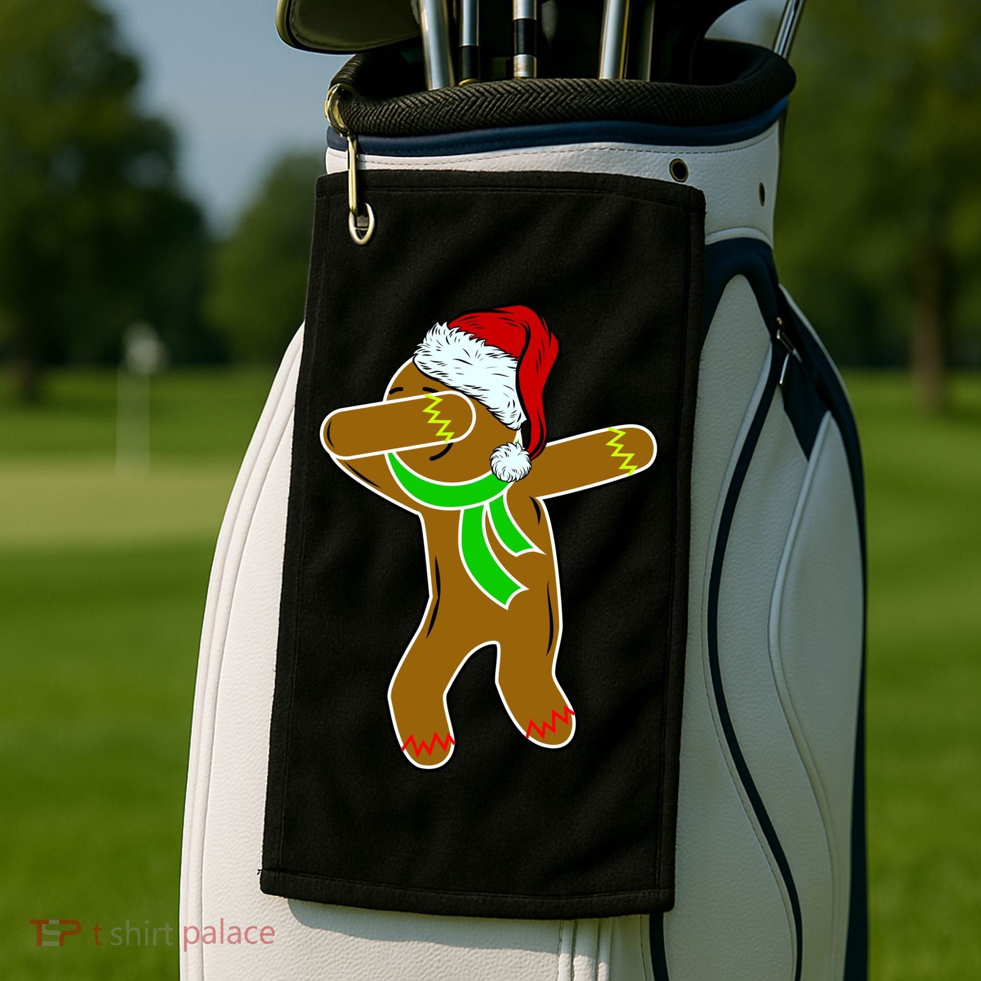 Dabbing Gingerbread Man Golf Towel