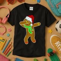 Dabbing Gingerbread Man Kids T-Shirt thumb 3
