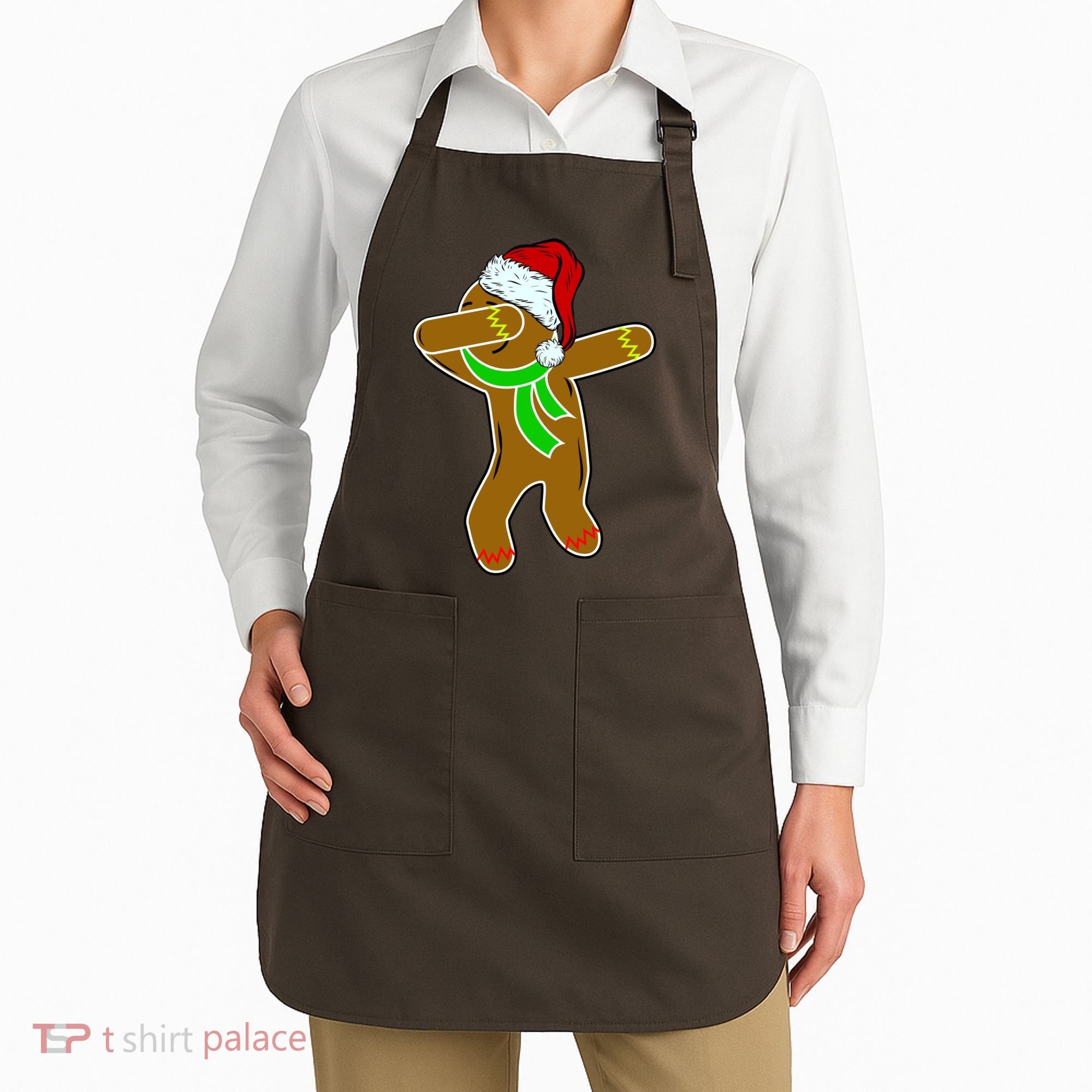 Dabbing Gingerbread Man Apron