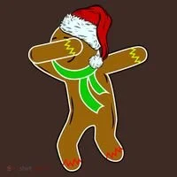 Dabbing Gingerbread Man Apron thumb 3
