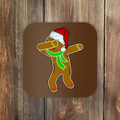 Dabbing Gingerbread Man Coaster