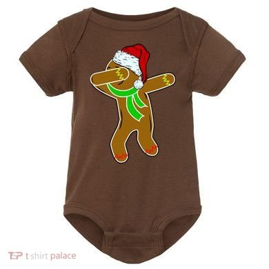 Dabbing Gingerbread Man Baby Bodysuit