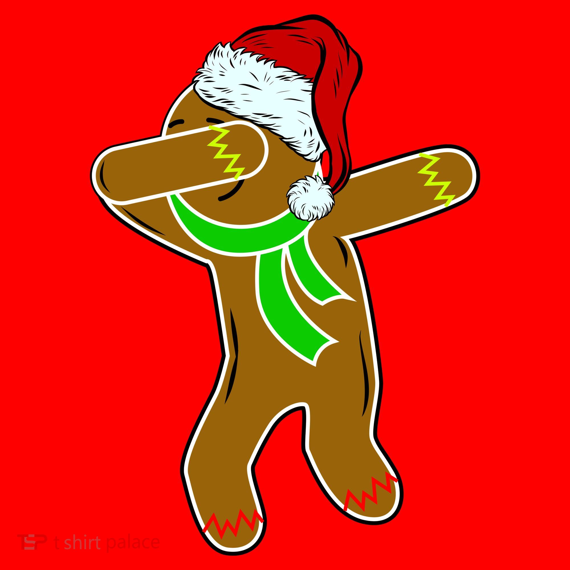 Dabbing Gingerbread Man Santa Hat