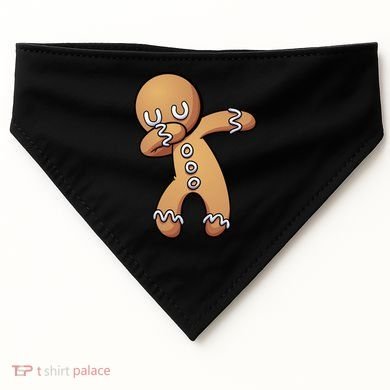 Dabbing Gingerbread Man Christmas  USA-Made Doggie Bandana