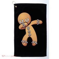 Dabbing Gingerbread Man Christmas  Golf Towel thumb 0