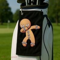 Dabbing Gingerbread Man Christmas  Golf Towel thumb 2