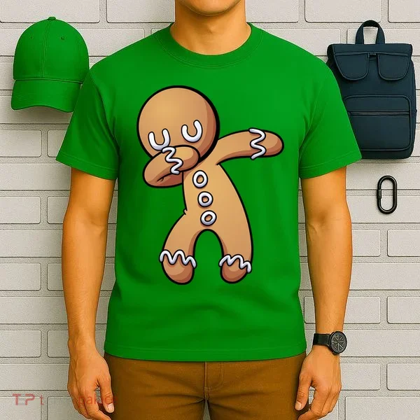 Dabbing Gingerbread Man Christmas  T-Shirt