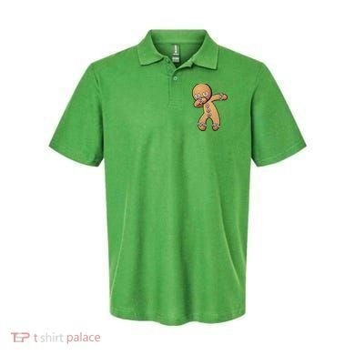 Dabbing Gingerbread Man Christmas  Polo