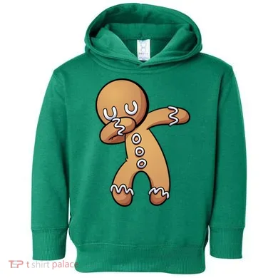 Dabbing Gingerbread Man Christmas  Toddler Hoodie
