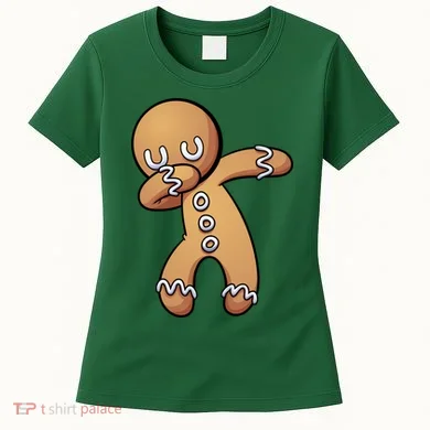 Dabbing Gingerbread Man Christmas  Women's T-Shirt