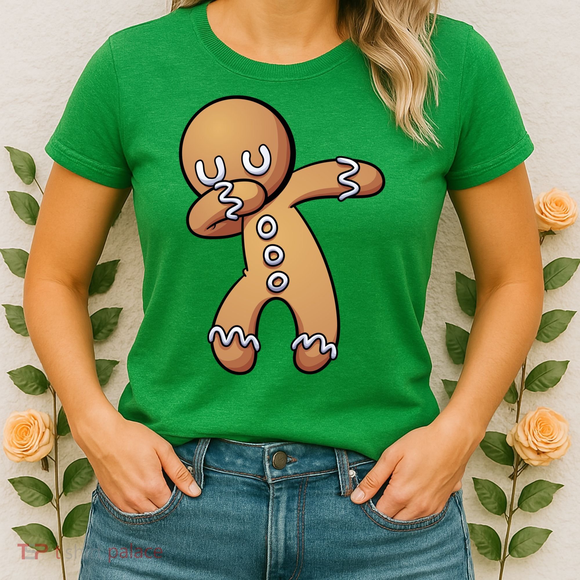 Dabbing Gingerbread Man Christmas  Women's T-Shirt
