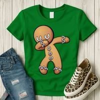 Dabbing Gingerbread Man Christmas  Women's T-Shirt thumb 3