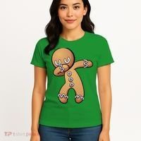 Dabbing Gingerbread Man Christmas  Women's T-Shirt thumb 4