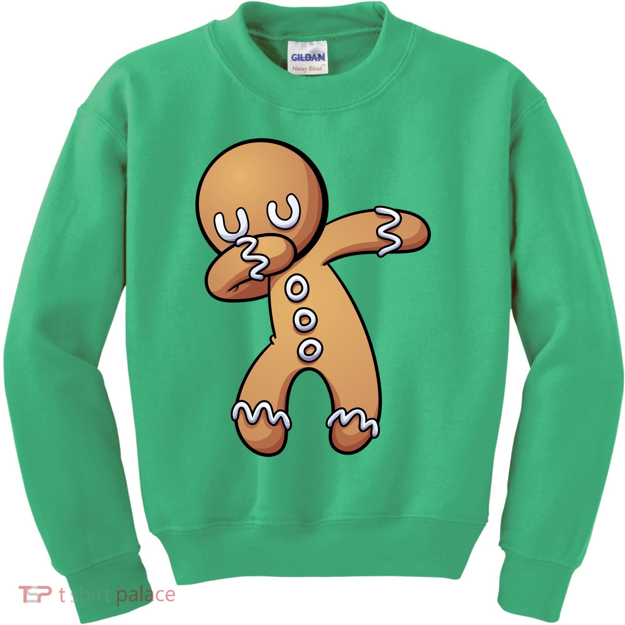 Dabbing Gingerbread Man Christmas  Kids Sweatshirt