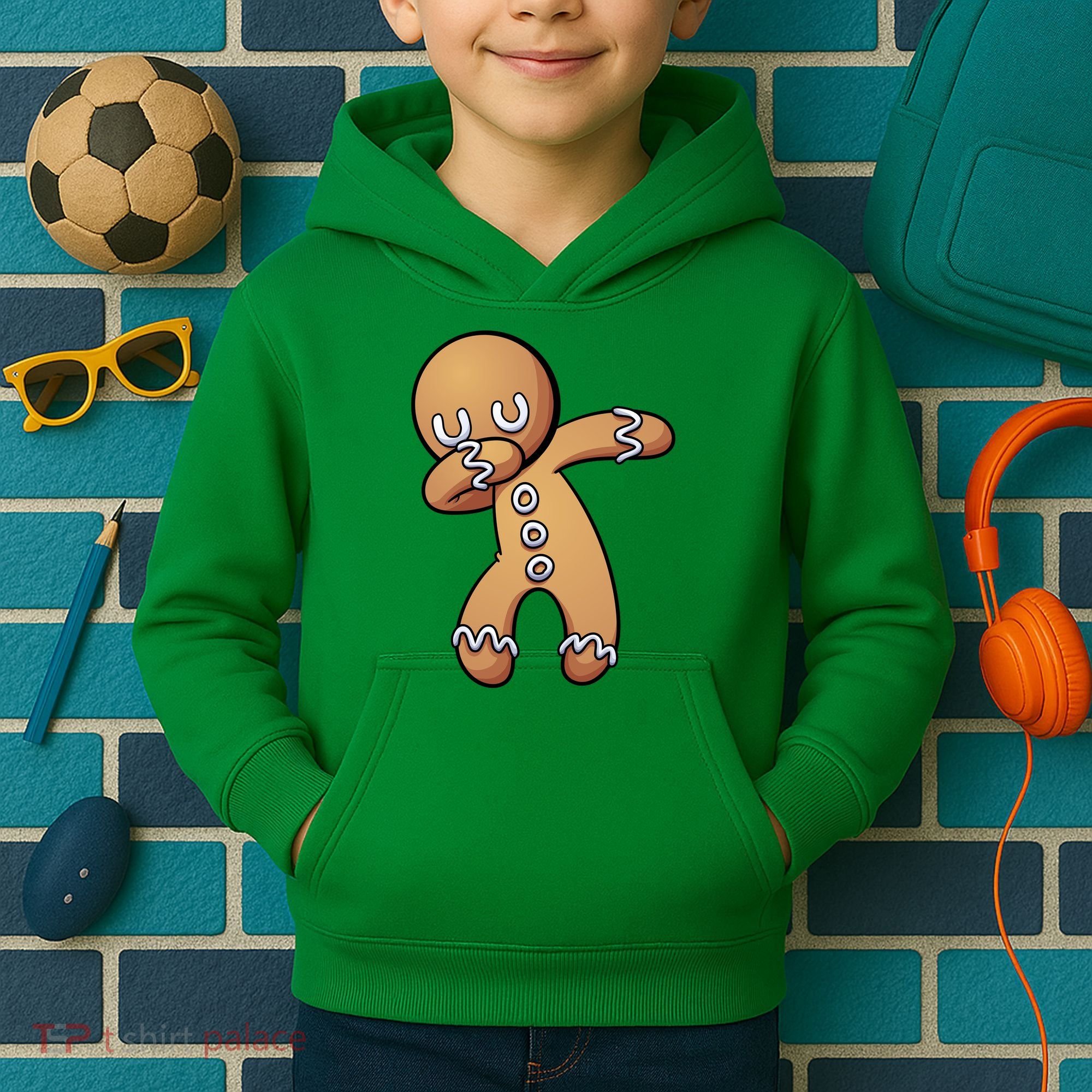 Dabbing Gingerbread Man Christmas  Kids Hoodie