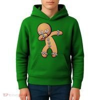 Dabbing Gingerbread Man Christmas  Kids Hoodie thumb 4