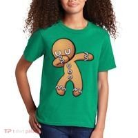 Dabbing Gingerbread Man Christmas  Kids T-Shirt thumb 2