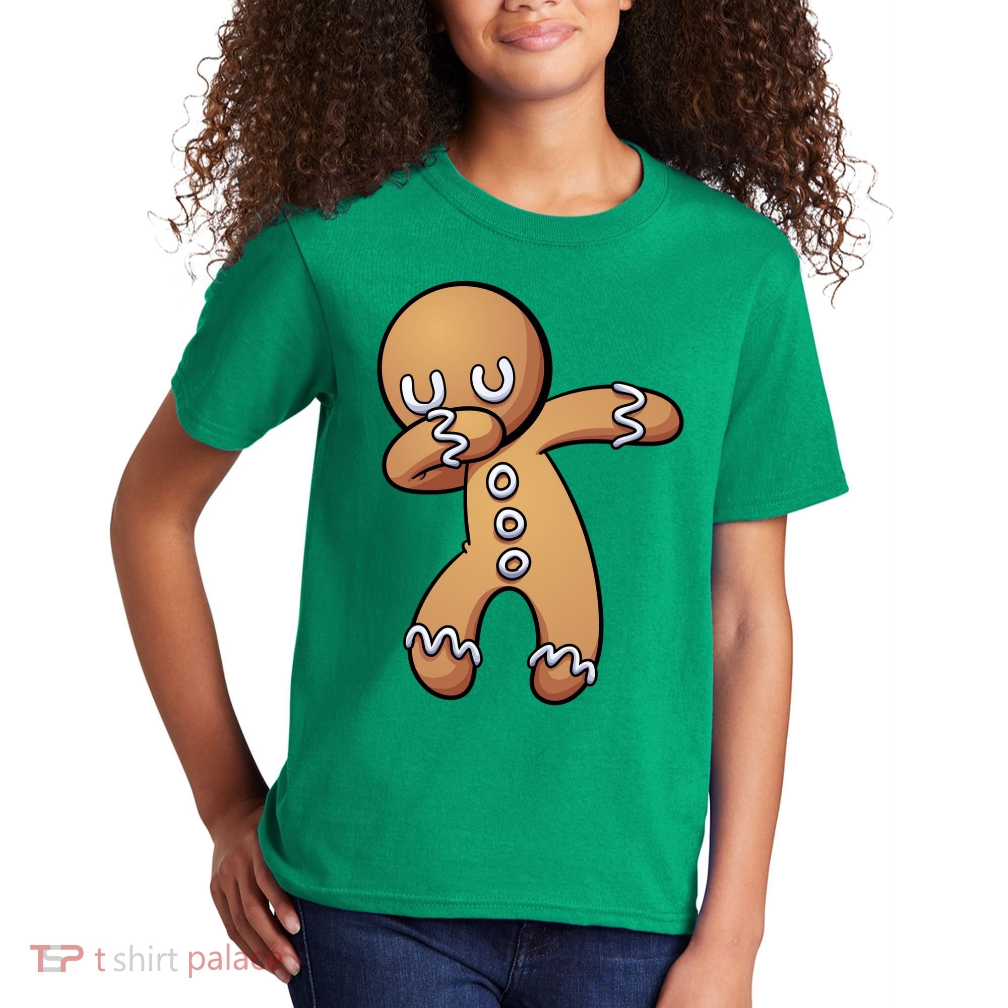 Dabbing Gingerbread Man Christmas  Kids T-Shirt