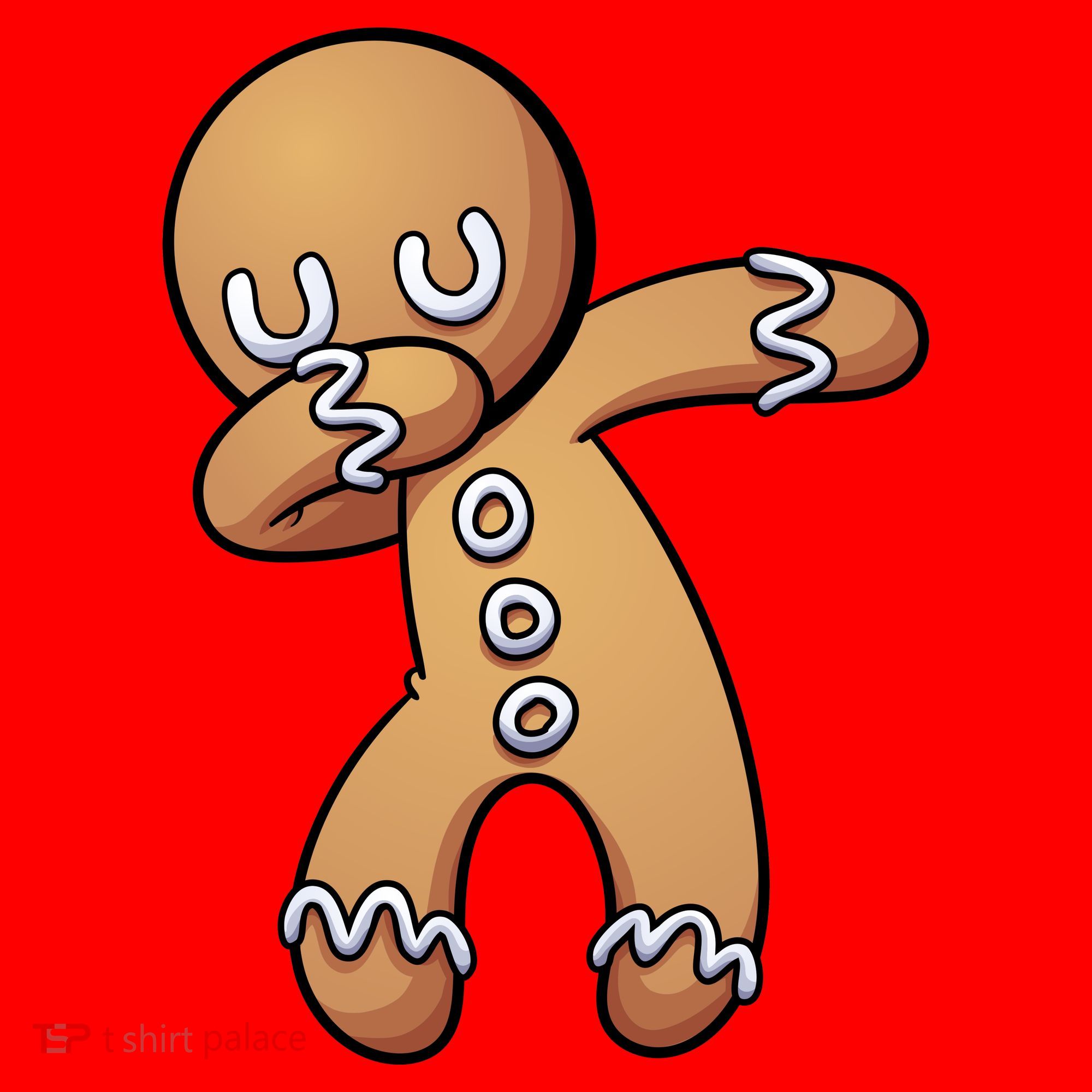 Dabbing Gingerbread Man Christmas  Santa Hat