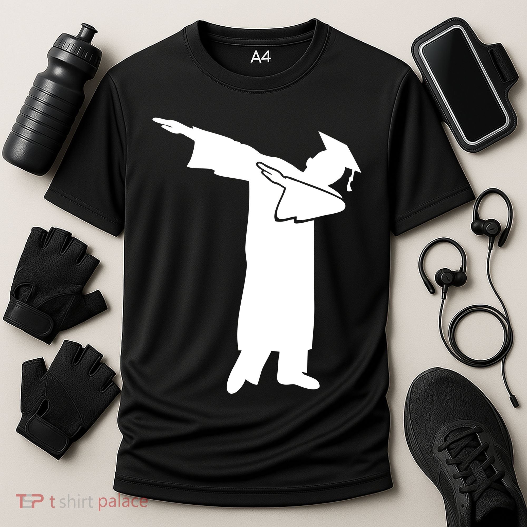 Dabbing Graduate Funny Graduation Cooling Performance Crew T-Shirt