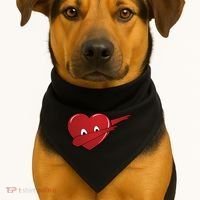 Dabbing Heart USA-Made Doggie Bandana thumb 1